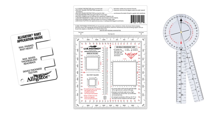 Custom Printed Plastic Gauge, Measuring Tool, Goniometer